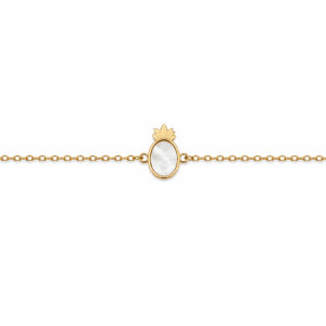 pulsera marela piÑita nÁcar acero dorado