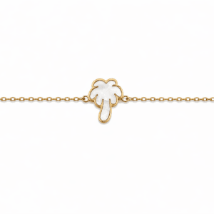 pulsera marela palmera nÁcar acero dorado