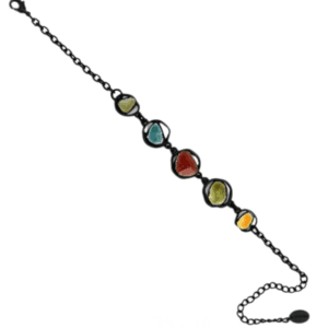 PULSERA COLECCIÓN BLACK MATE, COLORES OTOÑO DETALLES ESMALTADOS.