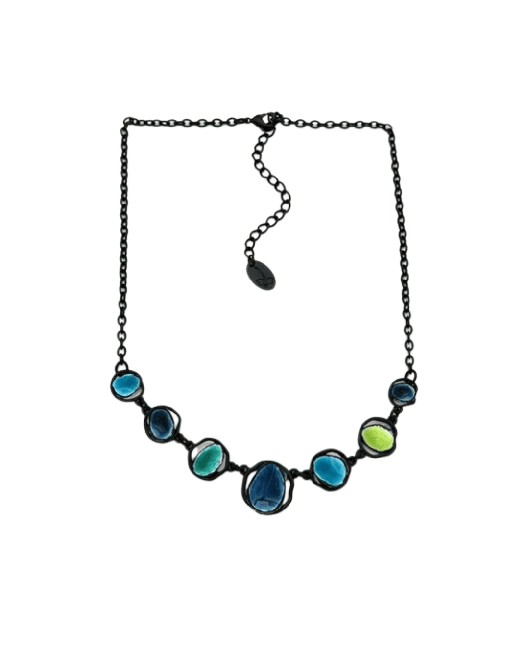 COLLAR COLECCIÓN BLACK MATE,COLORES OTOÑO DETALLES ESMALTADOS. - Imagen 2