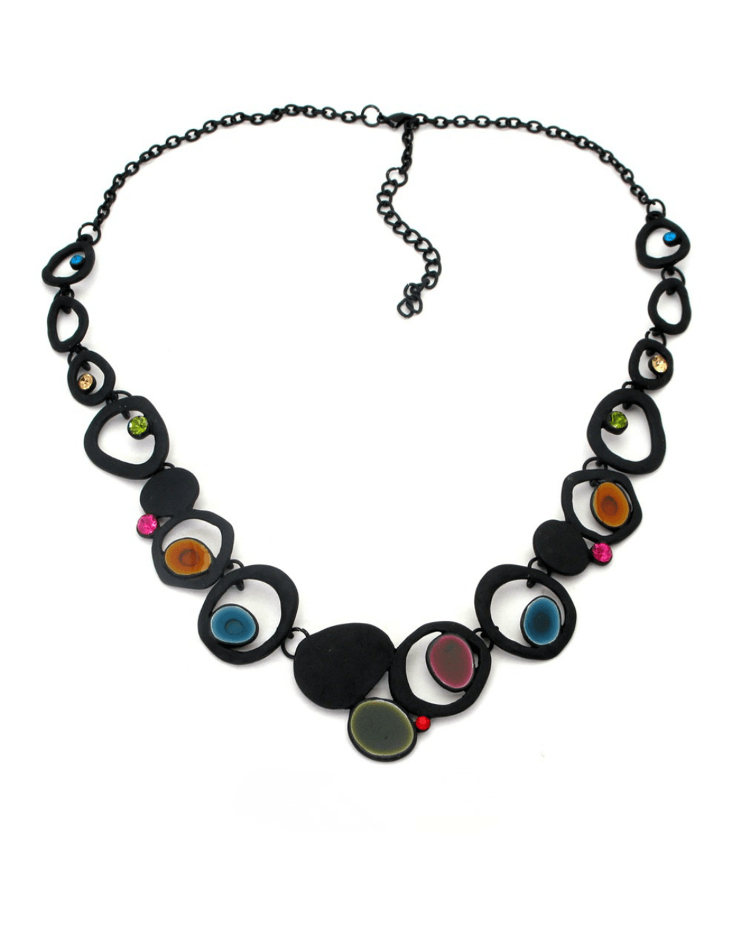 COLLAR COLECCIÓN BLACK MATE APLIQUES CRISTAL Y ESMALTADOS