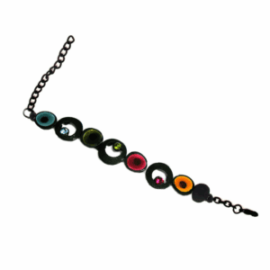 PULSERA COLECIÓN BLACK  MATE CON INCRUSTACIONES DE CRISTAL