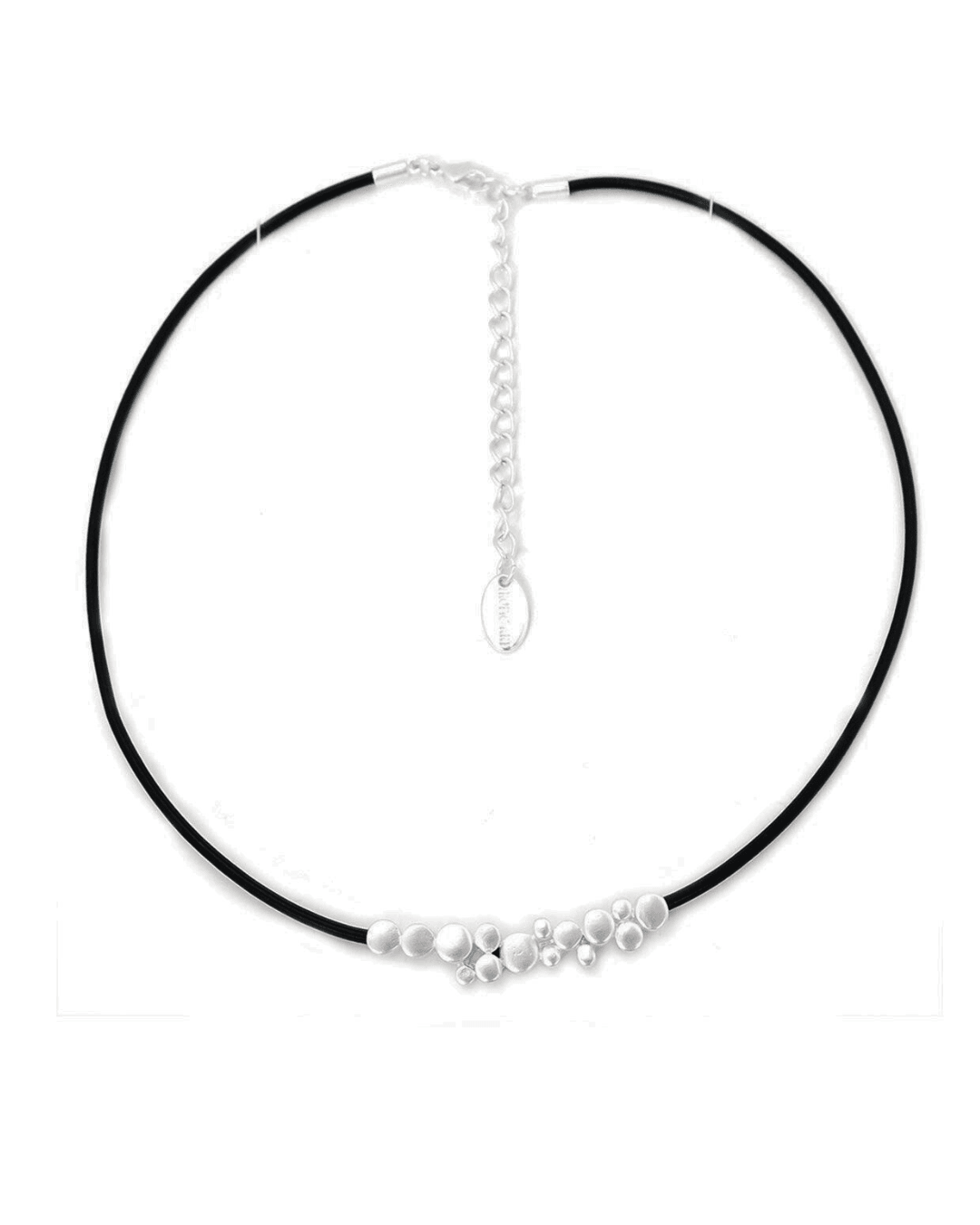 COLLAR EIRA, CORDON DE PIEL DORADO O PLATEADO MATE. - Imagen 2