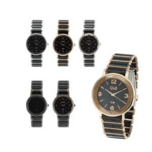 RELOJ G&B TIME SAMI CERÁMICA NEGRA Y METAL