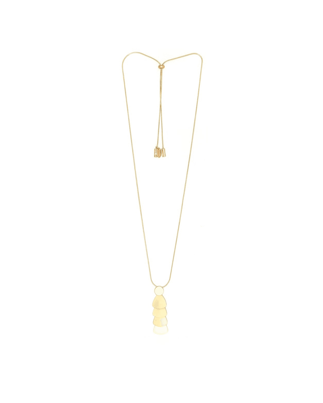 COLLAR LARGO REGULABLE COLECCIÓN MONTREAL DORADO Y PLATEADO MATE - Imagen 2