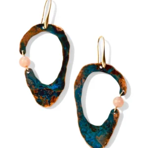 PENDIENTES STEPHENS CON PIEDRAS NATURALES HOIKO (BAÑO DE ORO)