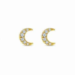 PENDIENTES MARELA MINI LUNA DORADOS Y PLATEADOS