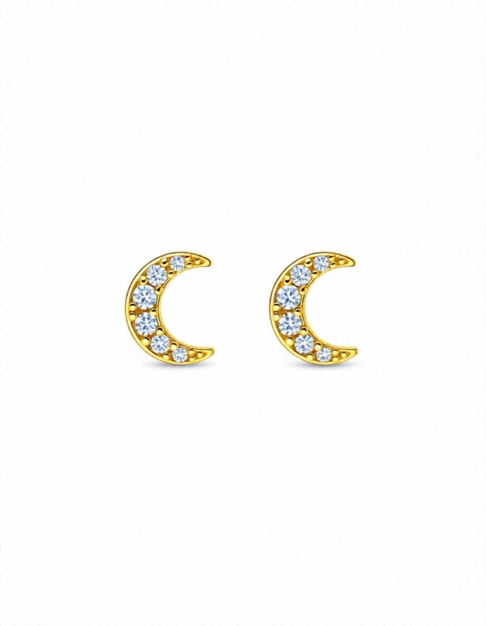 PENDIENTES MARELA MINI LUNA DORADOS Y PLATEADOS