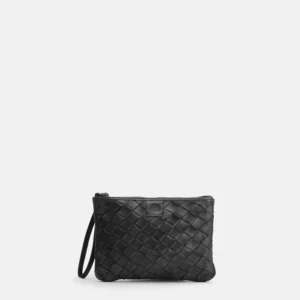 BOLSO DE MANO  BIBA TIPO CLUTCH DE PIEL BOVINA LAVADA TRENZADA