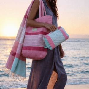pack fouta, neceser y bolso, colores variados, algodon 100% egipcio