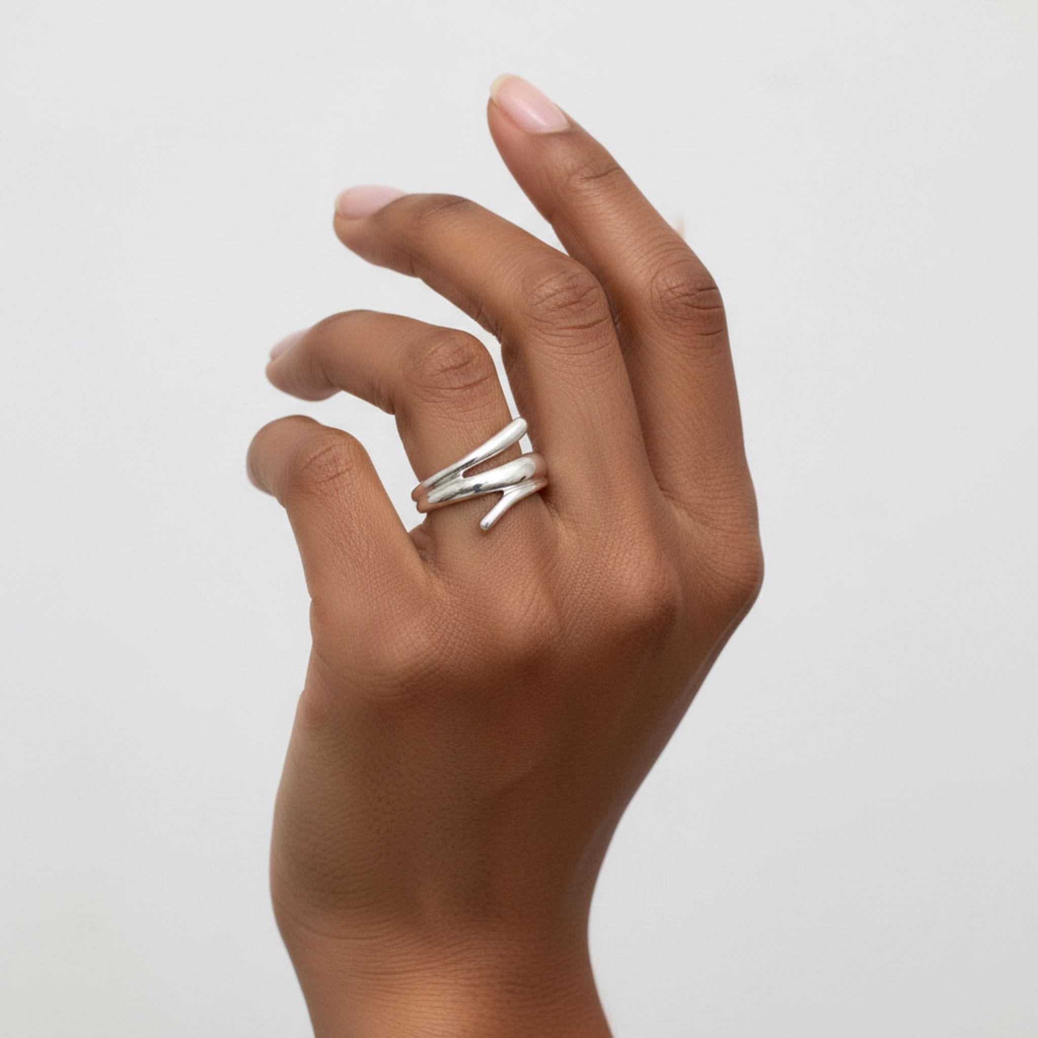 colecciÓn raÍz canaria – anillos de acero inoxidable plateados