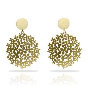 pendientes hortensia – baño de oro y baño de plata ras® oro