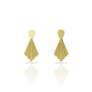 pendientes classic deco baño de oro