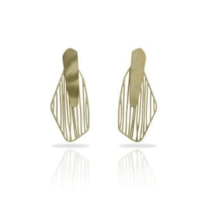 pendientes lumen – baño de oro y baño de plata