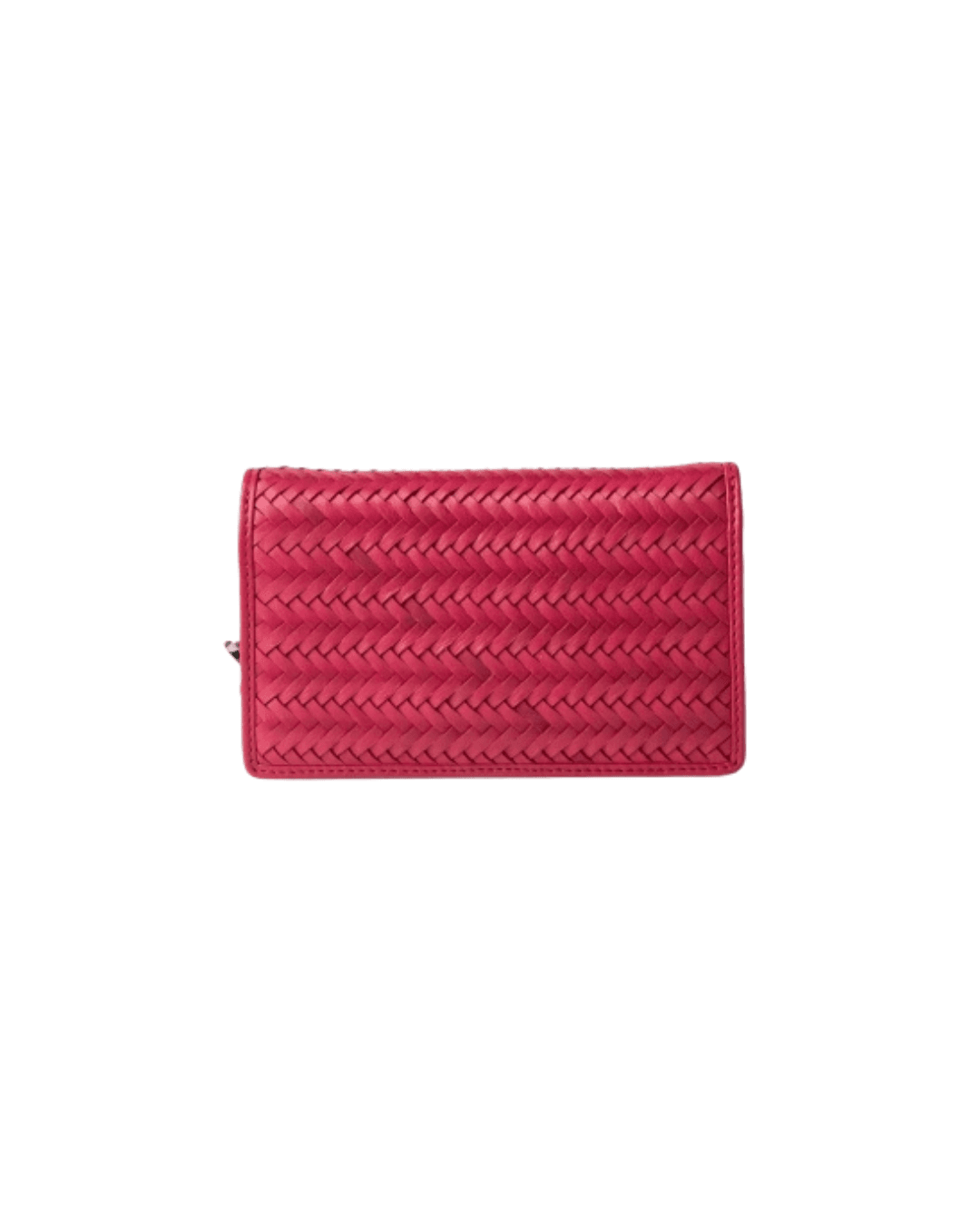 billetero biba de piel bovina lavada trenzada colores variados fucsia