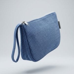 neceser grande de algodón,forro impermeable. azul oscuro
