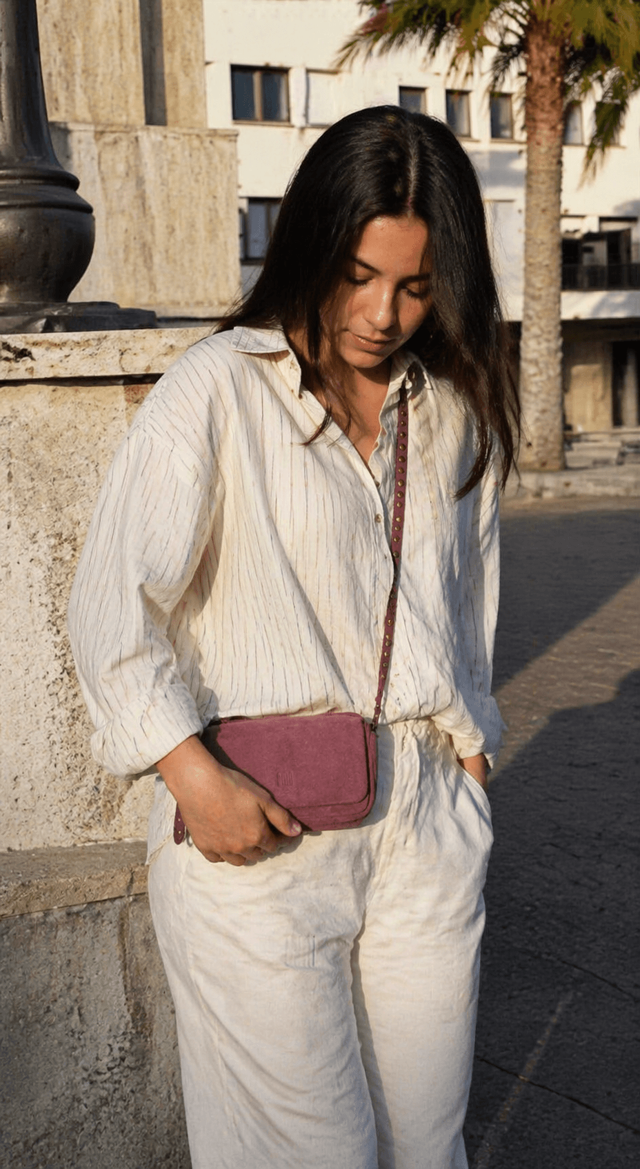 bolso bandolera de serraje hidrofugado