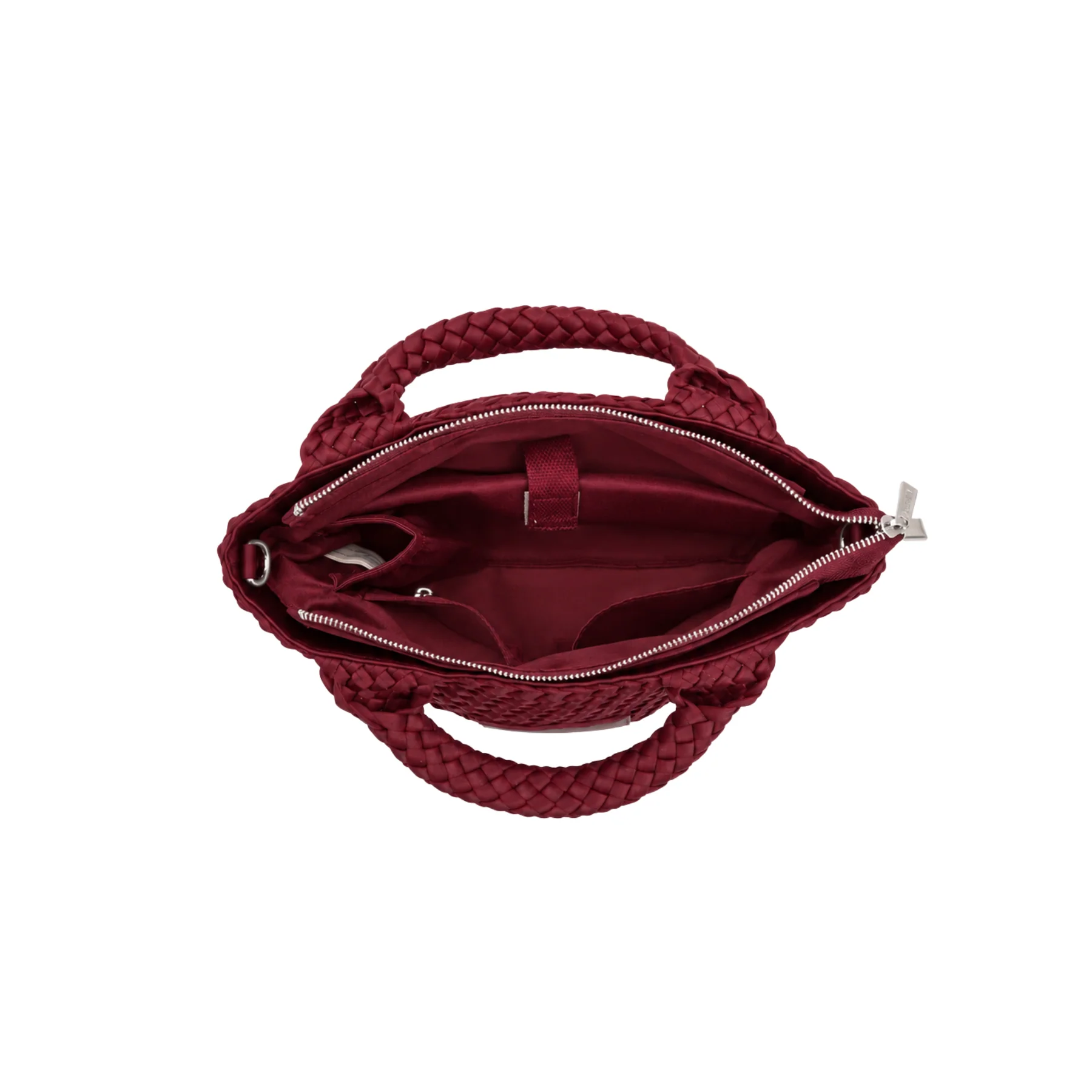 bolso start now granate de verb to do – neopreno trenzado l sylvia