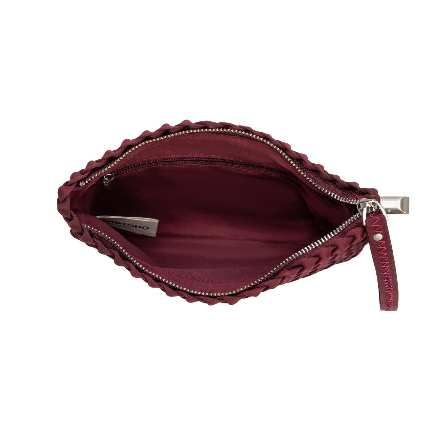 bolso start now granate de verb to do – neopreno trenzado l sylvia