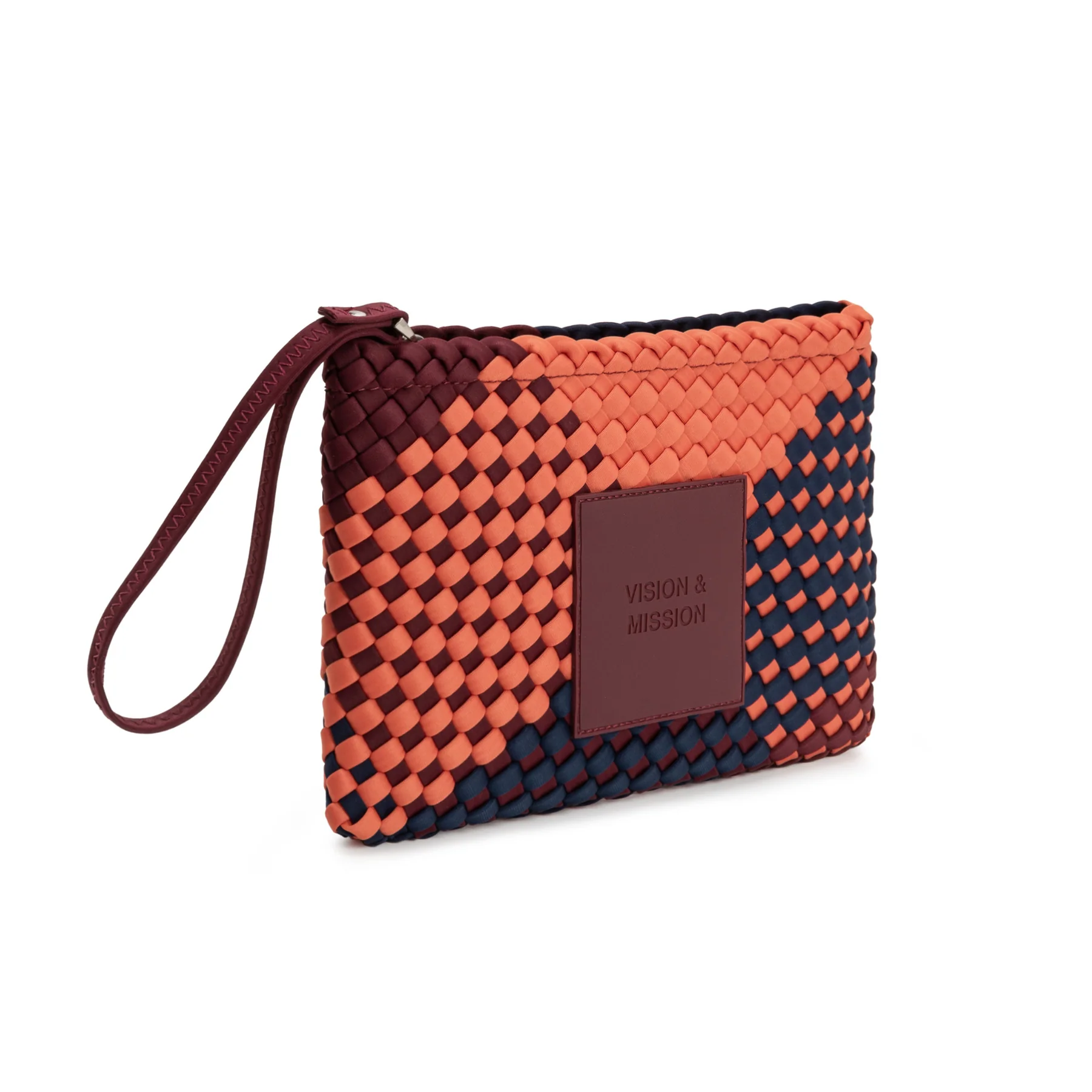 bolso vision and mission naranja de verb to do – neopreno trenzado