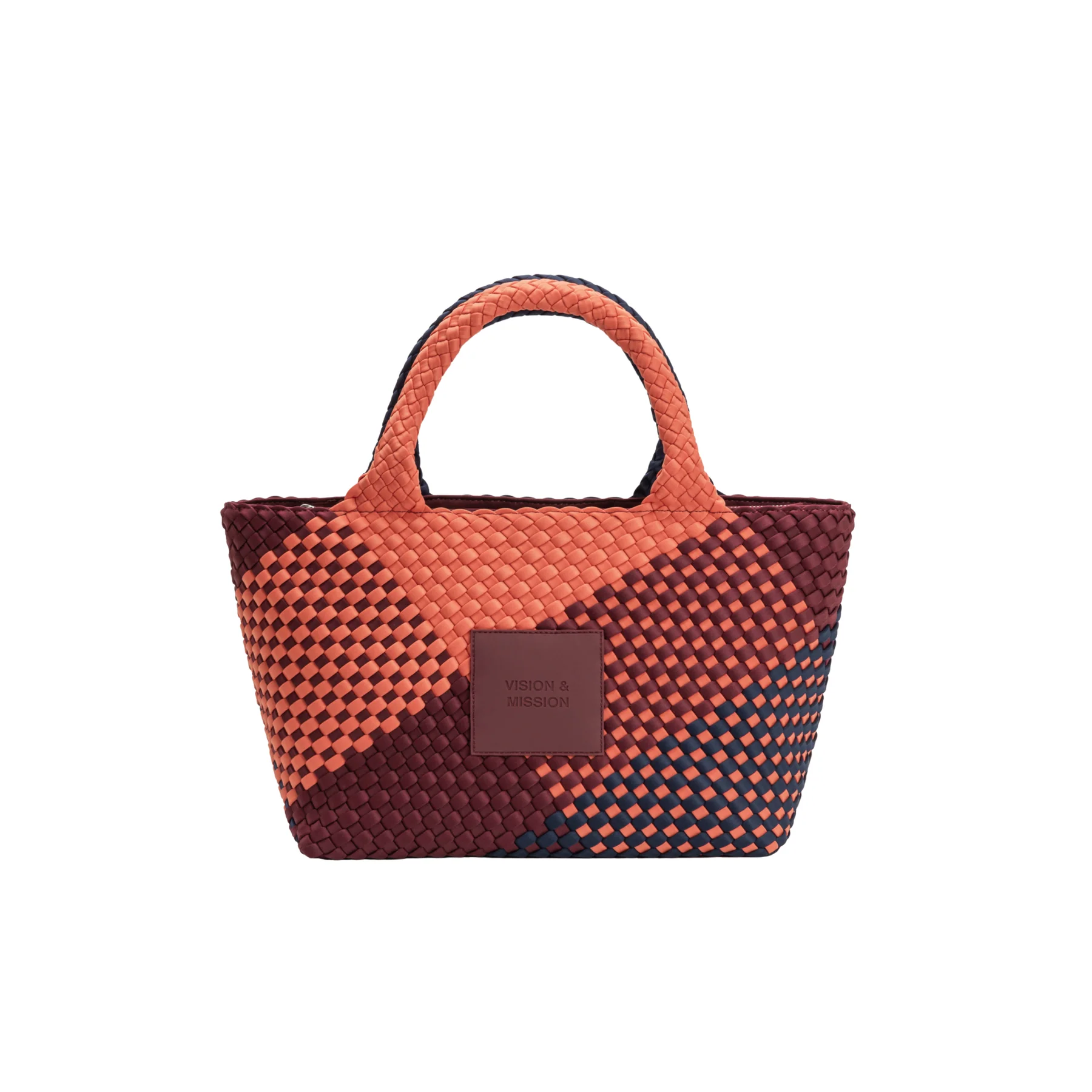bolso vision and mission naranja de verb to do – neopreno trenzado