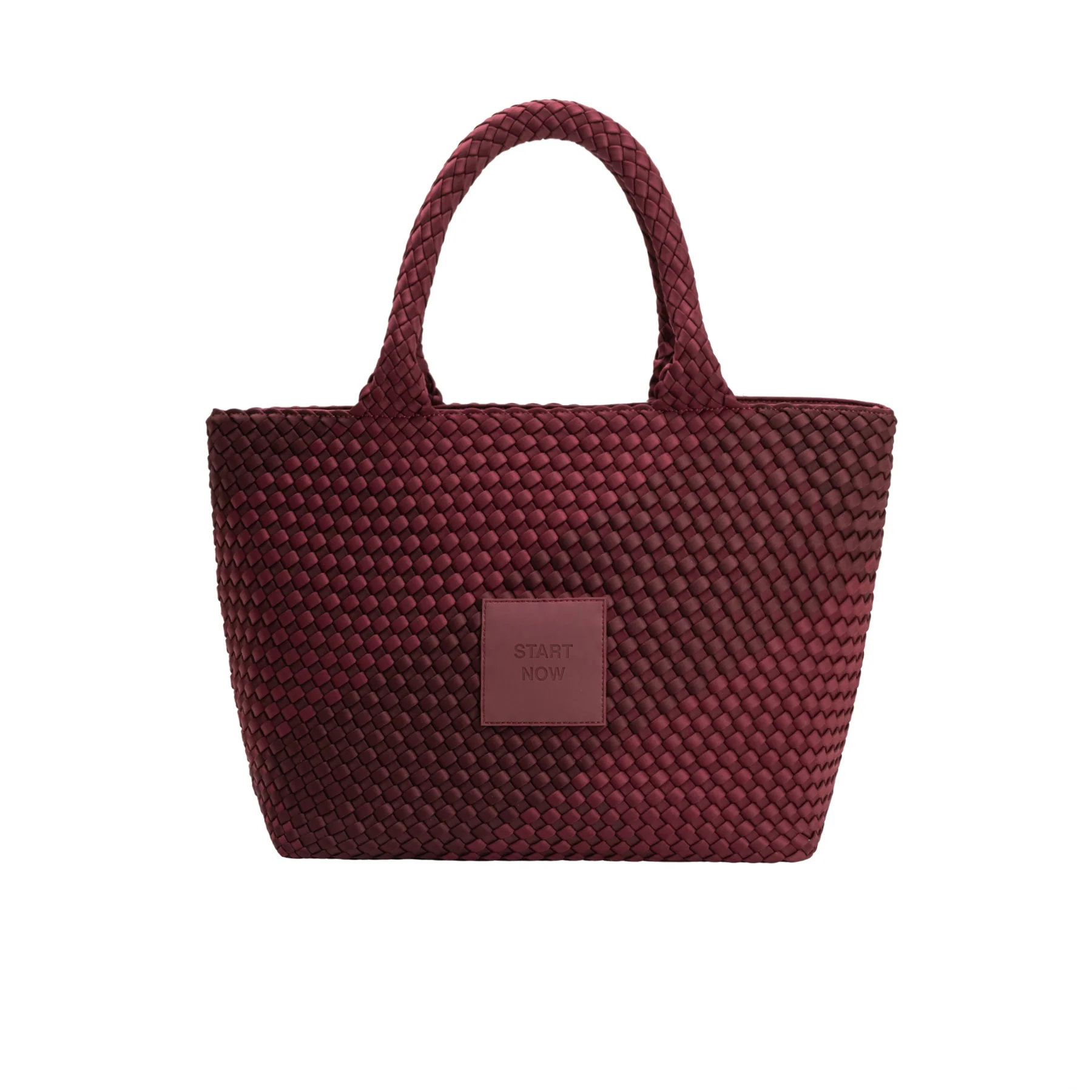 bolso start now granate de verb to do – neopreno trenzado l sylvia